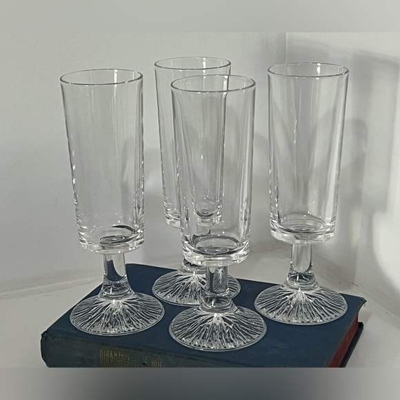 Vintage “Ice Bark” Tall Liqueur Glasses - Picture 3 of 11